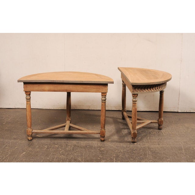 Pair of French 19th c Demi-Lunes w/Fabulous Aprons! For Sale - Image 12 of 12