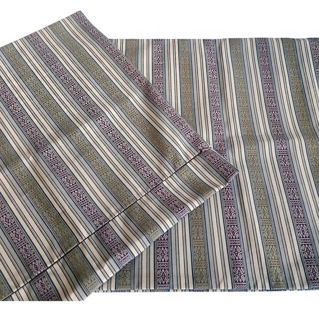 Bhutan Silk Accent Pillow, Kishuthara Weaving, 18" Square For Sale - Image 10 of 12