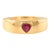 Heart Ruby Dome Ring Size 3 For Sale