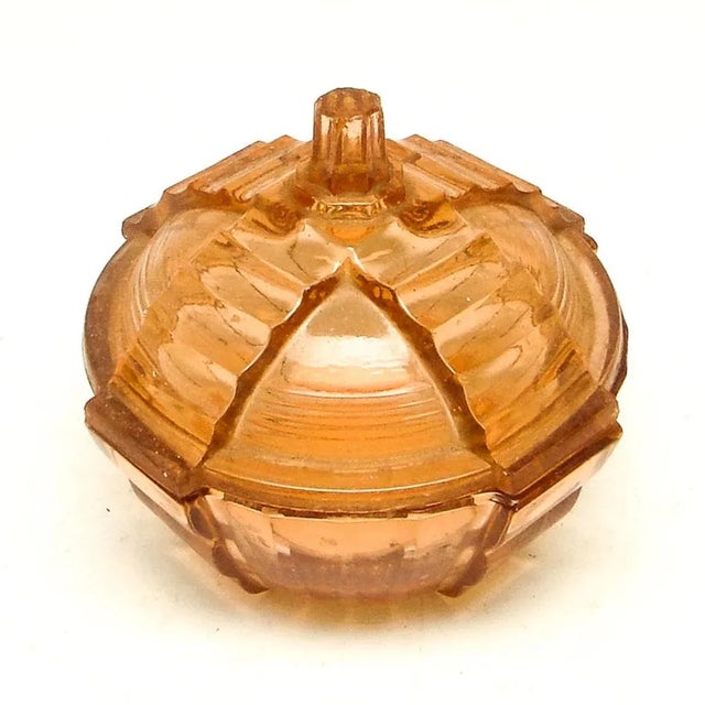 Art Deco Candyer from Zawiercie Glassworks, Poland, 1930s, in Good conditions. Designed 1950 to 1959 This piece has an...