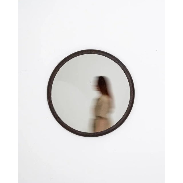 Industrial 1950s Polish Iron Mirror For Sale - Image 3 of 10