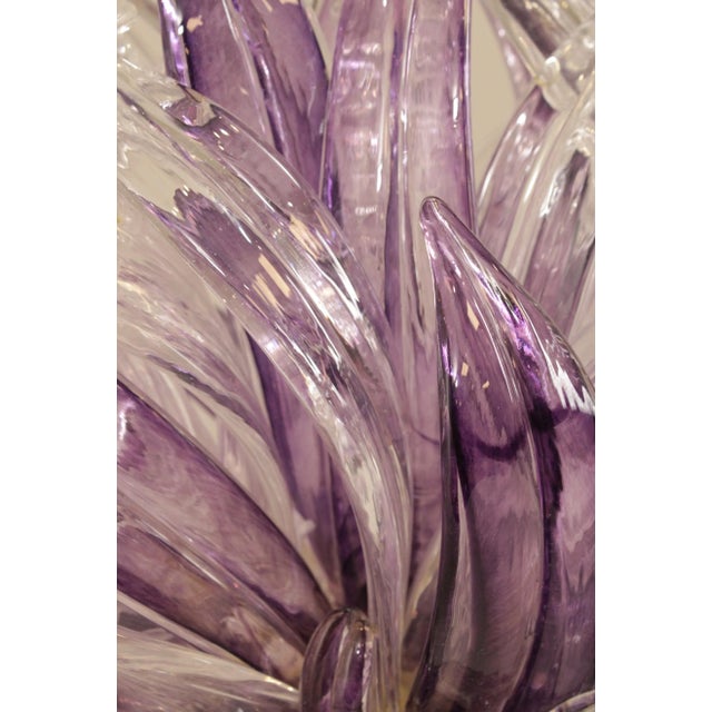 Vintage Hand Blown Art Glass Candle Holder For Sale - Image 10 of 13