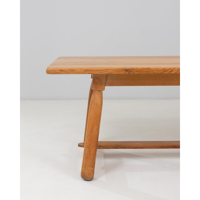 20th Century Belgian Oak Trestle Dining Table For Sale - Image 18 of 18