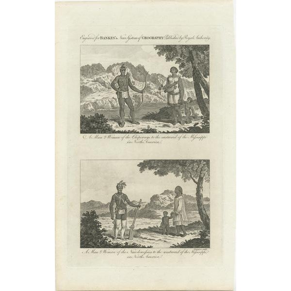The original antique print is a pair of original engravings from "Bankes's New System of Geography." This work, as...