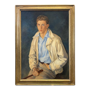 Portrait of a Young Jockey by Peter Hurd (American, 1904-1984).