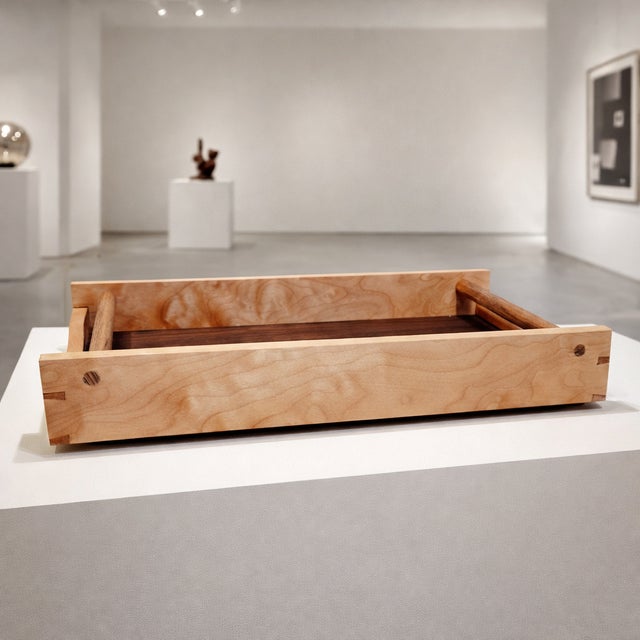 Early 21st Century Mocha Handmade Tray by Giuseppe Deepak Benti For Sale - Image 5 of 5