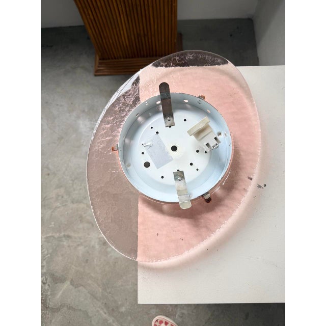 Pink Glass Gamma Wall Lamp, 1970s For Sale - Image 18 of 18