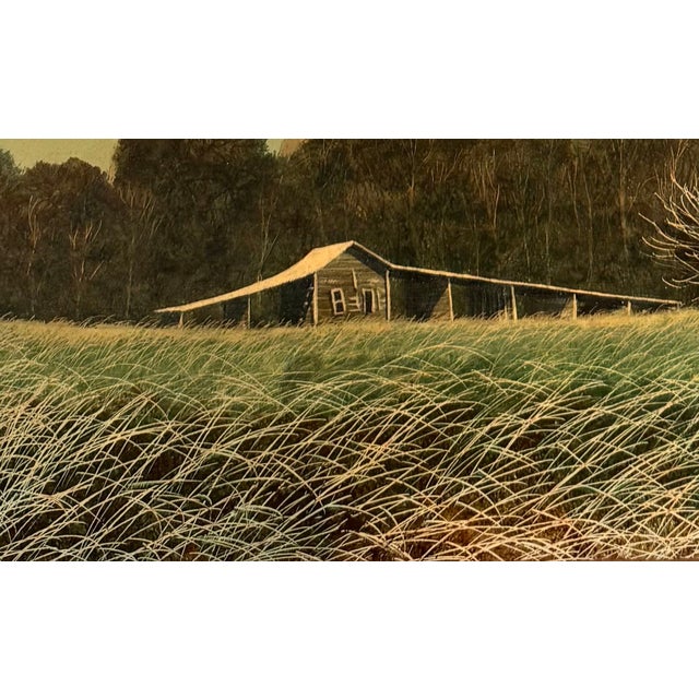 Early 20th Century The Enigmatic Sentinel: A Pastoral Scarecrow Scene in Oil and Sgraffito For Sale In Austin - Image 6 of 12
