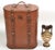 Vintage Hinged Wooden Wine Bottle Storage Case Holder Caddy for 2 Bottles For Sale In Miami - Image 6 of 12