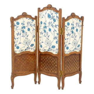 Louis XVI Style Walnut Folding Table Screen For Sale