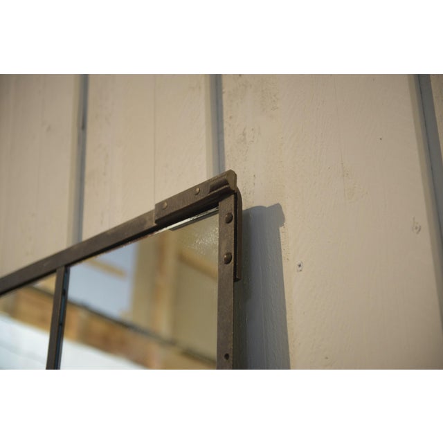 Metal Mid-Century Industrial Mirror, 1950s For Sale - Image 7 of 8