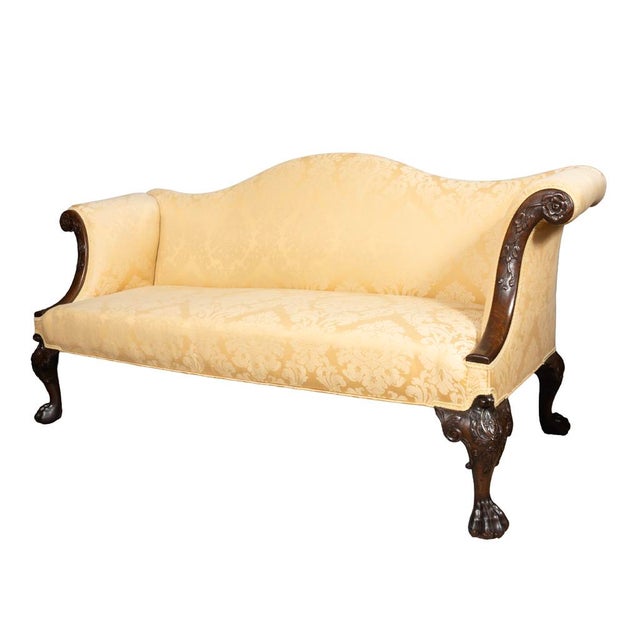 George III Style Camel Back Mahogany Sofa For Sale In Boston - Image 6 of 8