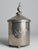 This exquisite Swedish pewter lidded vessel—originally conceived as a tobacco jar is a masterful example of early 20th-...