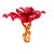 Metal Diamond 18k Gold Red-Rhodium Flower Cocktail Ring, Size 6.25 For Sale - Image 7 of 7