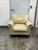 Design Plus Gallery presents a Benchmade Tipped Ivory Leather Arm Chair. Kiln dried wood frame is layered with foam,...