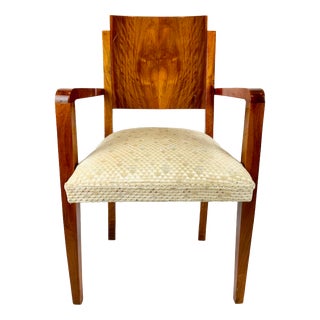 Art Deco Wallnut Armchair, 1930s For Sale