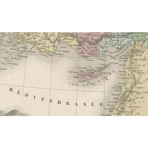 Map of Asiatic Türkiye and the Caucasus Provinces, 1873 For Sale - Image 11 of 12