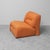 Armchair made in the 1970s. Upholstered in orange fabric. Excellent condition, as shown in the photos.