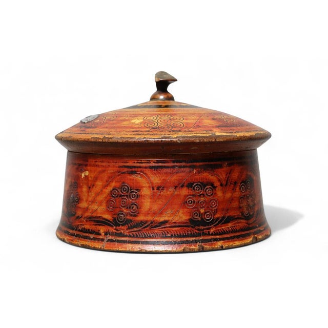 1950s Handpainted Wooden Lacquerware Spice Box, 1950s For Sale - Image 5 of 14