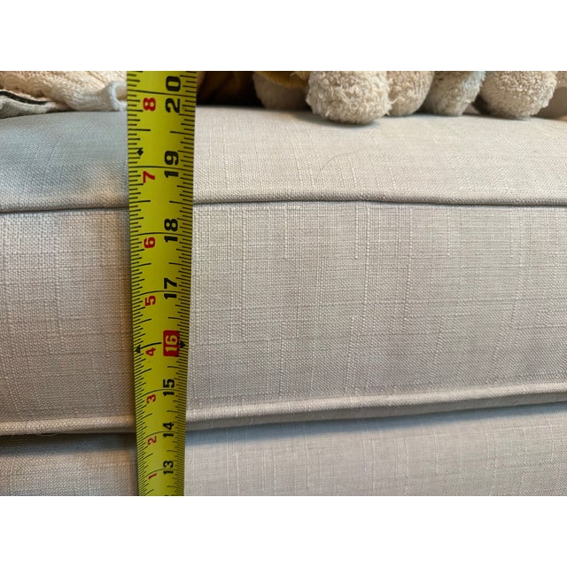 2020s Mint Condition Ethan Allen Small Scale Swivel Upholstered Accent Chair For Sale - Image 5 of 7