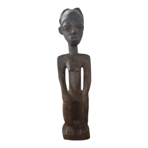 Early to Mid 20th Century Luba Fertility Wood Carving