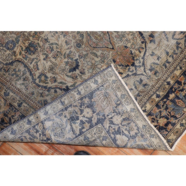 Black 19th Century Antique Mohtasham Kashan Rug - 4'3" x 6'10" For Sale - Image 8 of 11