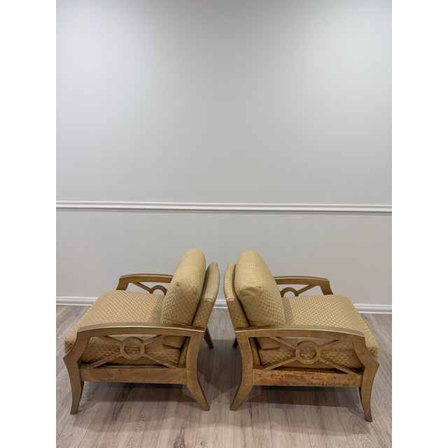 Judith Norman Collection Set of Two Armchairs in Gold Color For Sale - Image 10 of 12