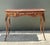 French Provincial Vintage Italian Embossed Leather Top Writing Desk For Sale - Image 3 of 12
