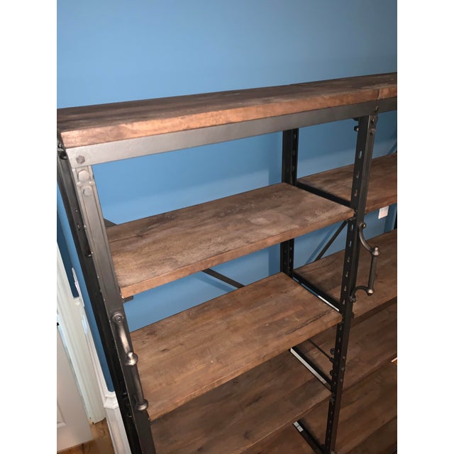 French Restoration Hardware Library Double Shelving Etagere Chairish