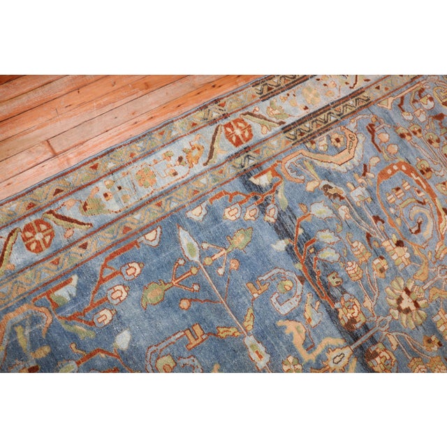 Antique Zabihi Collection Blue Persian Malayer Rug - 5'8" x 8'9" For Sale - Image 4 of 9