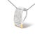Contemporary 14K White and Yellow Gold 2.0 Cttw Princess Cut Diamond Two Tone Foldover Box Pendant 18” Box Chain Necklace (H-I Color, SI1-SI2 Clarity) For Sale - Image 3 of 5