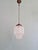 Bauhaus Art Deco Pendant Light in Frosted Clear Glass, 1930s For Sale - Image 3 of 15