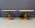 1950s Pair of Neoclassical Style Marble Top Pedestal Side Tables With Giltwood Bases For Sale - Image 4 of 11