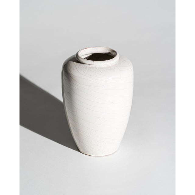 Crackle Glazed Ceramic Vase by Richard Bampi for Richard Bampi Werkstatt, 1940s-1950s For Sale - Image 4 of 9