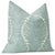 Contemporary 22" Spa Blue Musgrove Chenille Pillows - A Pair For Sale - Image 3 of 4