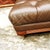 Vintage Ethan Allen English Chesterfield Leather Ottoman For Sale - Image 10 of 11