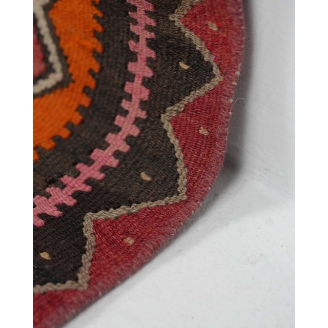 1970s Vintage Turkish Handmade Wool Cotton Red Runner Rug For Sale In San Francisco - Image 6 of 11