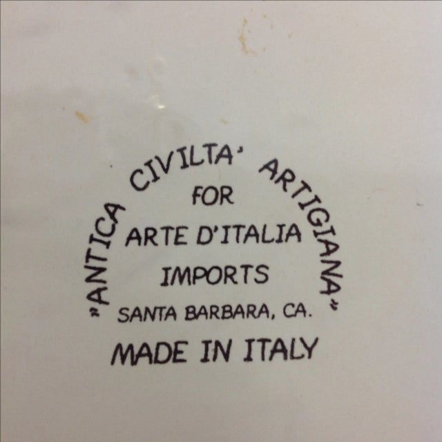Societa Ceramica Italiana Arte D' Italia Decorative Chargers - A Pair For Sale - Image 4 of 4