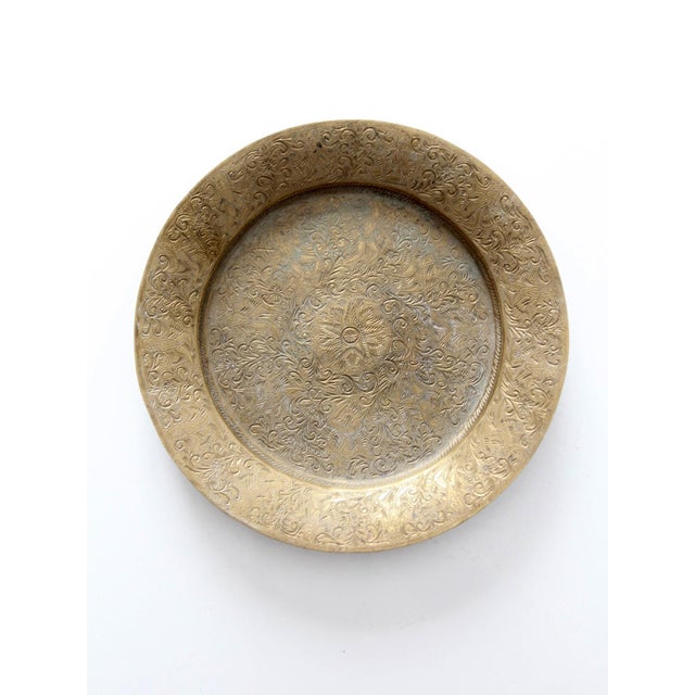 Metal Vintage Engraved Brass Plate For Sale - Image 7 of 8
