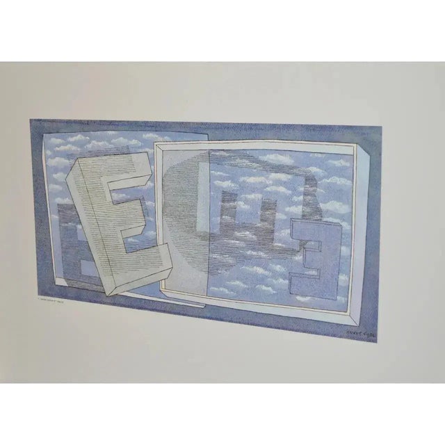 Mid 20th Century Rare 1965 Herbert Bayer "Tender Picture E" Offset Lithograph – Bauhaus Masterpiece For Sale - Image 5 of 10