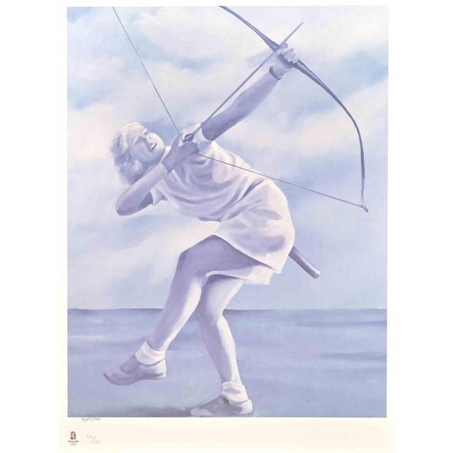 Contemporary Gianmarco Montesano, Archery, Lithograph, 2008 For Sale - Image 3 of 4