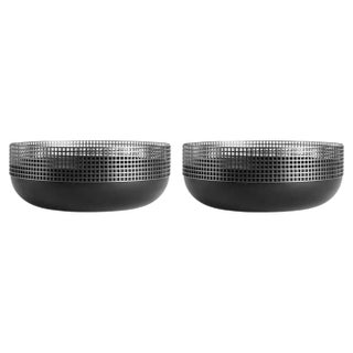 Low Black Vases by Mason Editions, Set of 2 For Sale