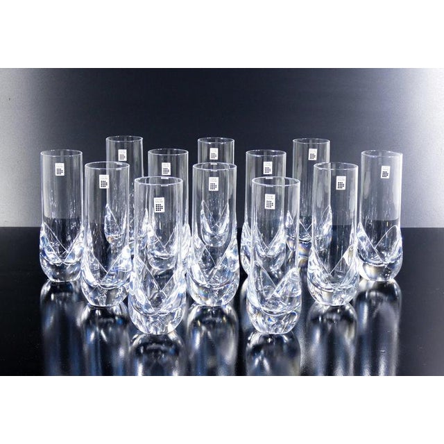 Crystal Corolle Glasses from Daum, Set of 12 For Sale - Image 9 of 16