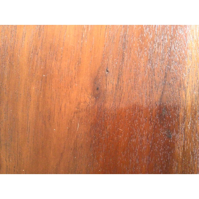 Antique Oval Hand Carved Wood Mahogany Tray With Brass Handles For Sale In New York - Image 6 of 8