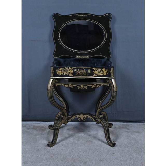 Napoleon III Painted Wooden Worktable, Mid-19th Century For Sale - Image 18 of 18
