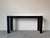 1980’s Postmodern Parsons-Style Upholstered Console Table With Glass Top For Sale - Image 12 of 12