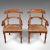 This is a fine pair of antique morning room chairs. An English, mahogany elbow seat, dating to the Regency period, circa...