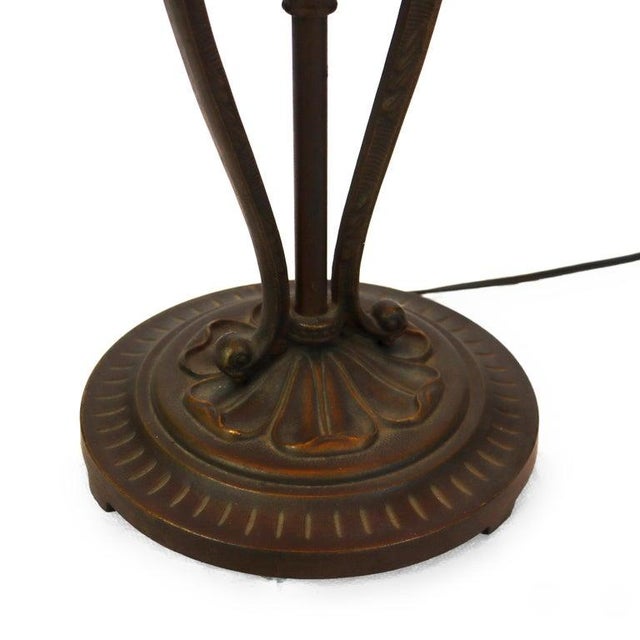 Antique Attributed to Handel Co. School Reverse Painted Scenic Table Lamp C1920 For Sale - Image 10 of 10