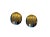1980s Crown Trifari Vintage Brushed Gold and Silver Tone Domed Clip-on Earrings, A Pair For Sale - Image 6 of 6