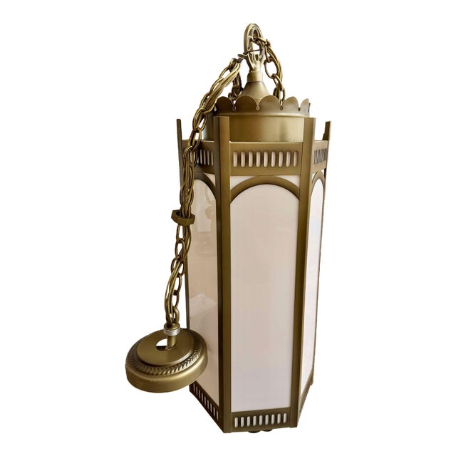 Mid Century Gothic Pendant Light For Sale